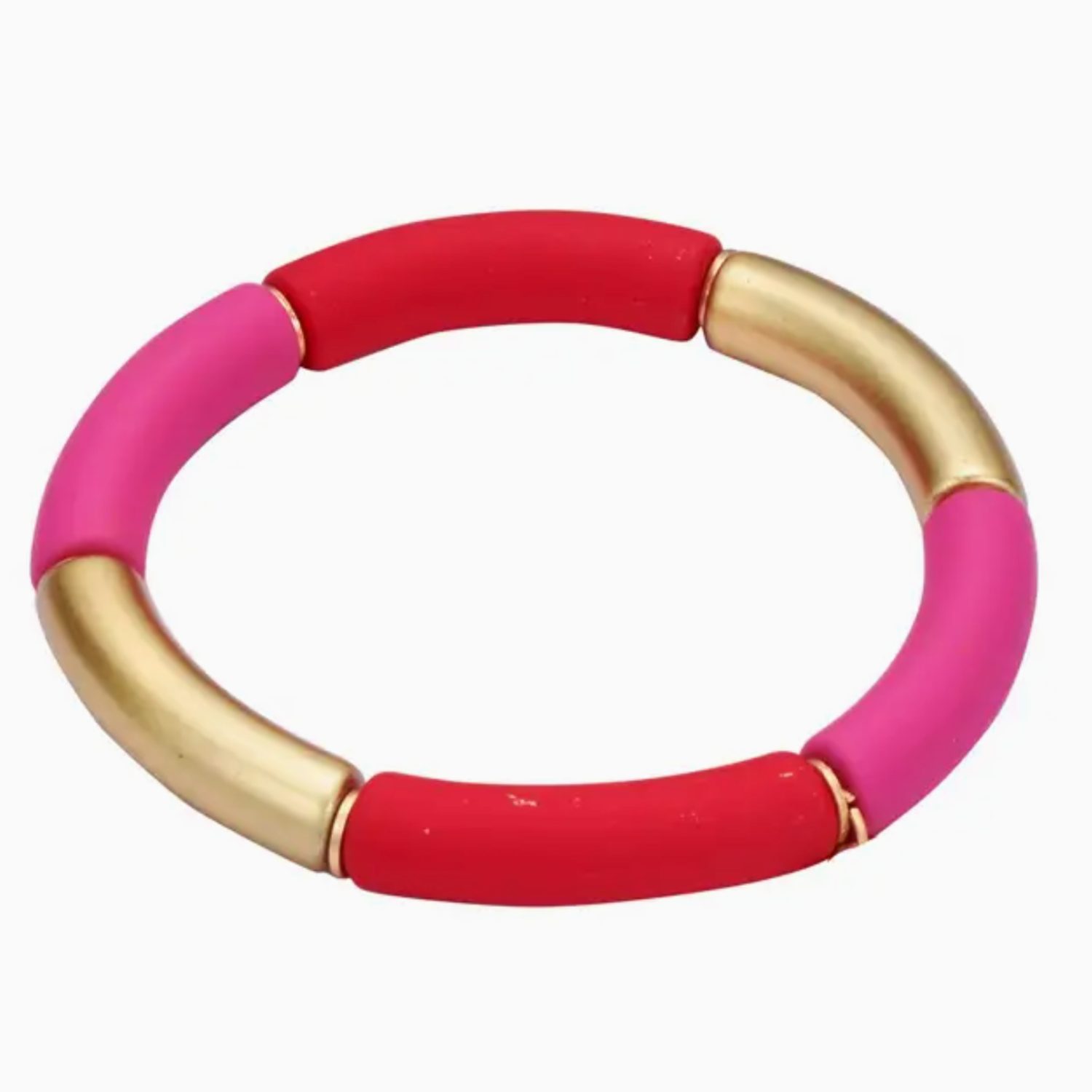 Jonc élastique soft touch rose