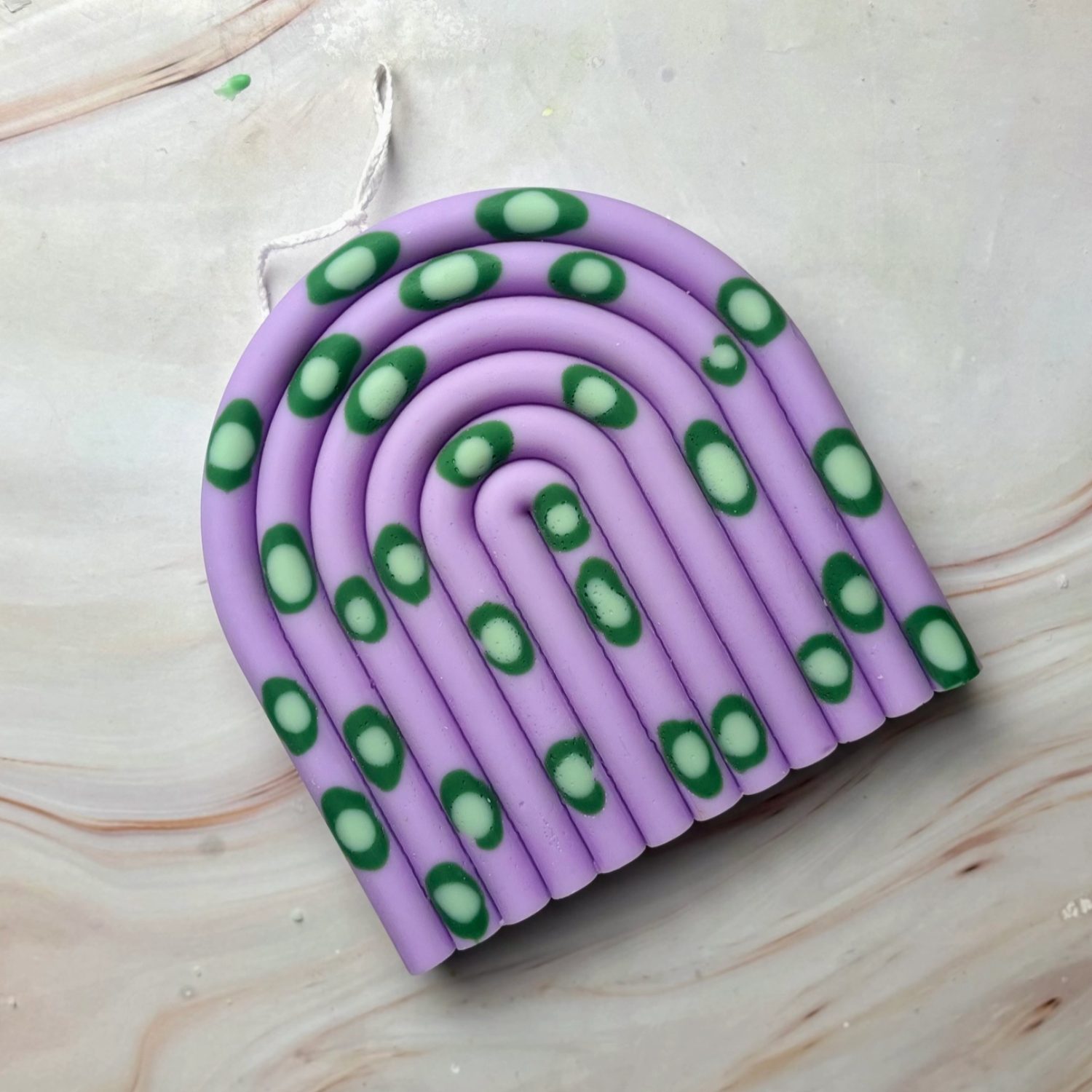 Bougie Rainbow violet/vert