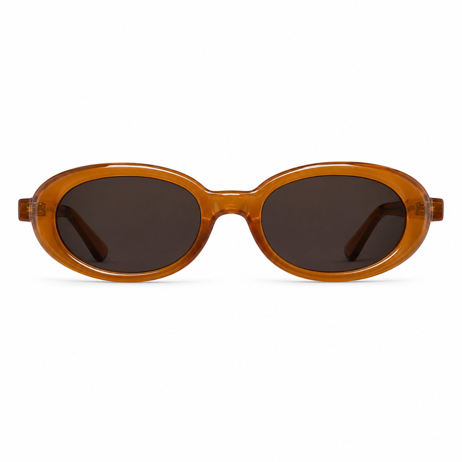 Lunettes de soleil ovales – Slow Fire Caramel Marron