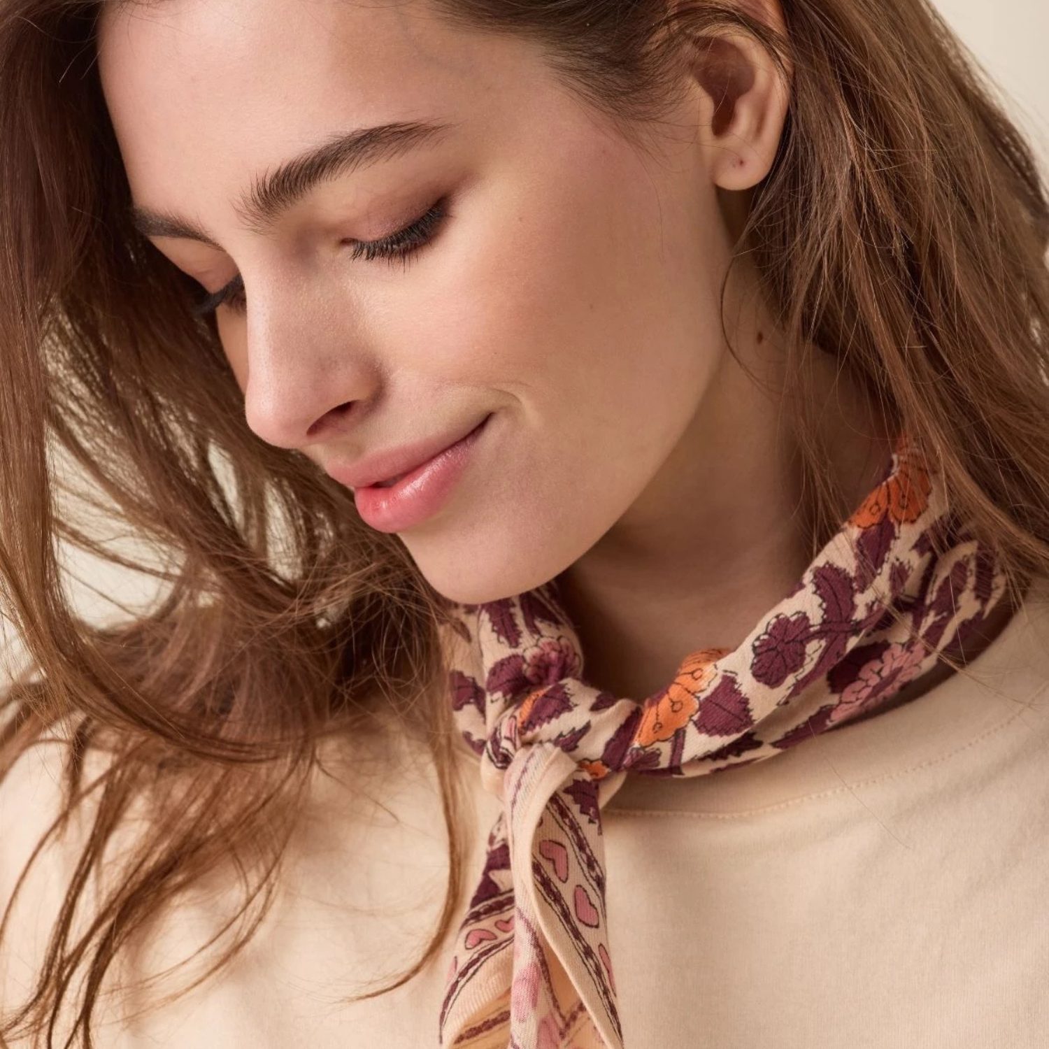 Petit foulard - Coeur Flamingo – Image 2