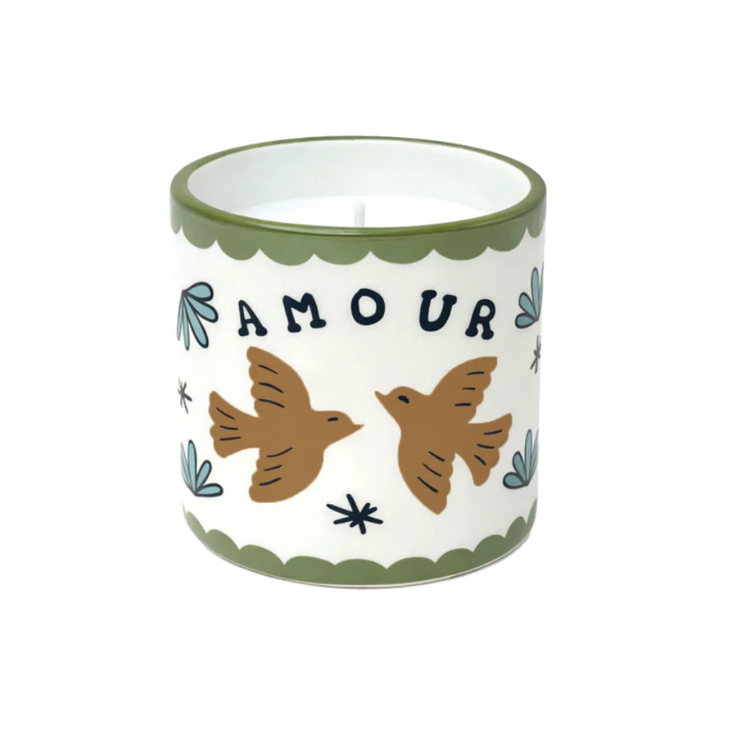 Bougie Amour oiseaux ambre