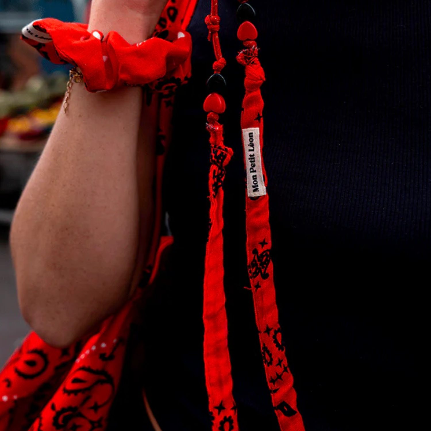 Sangle de téléphone – Bandana Rouge