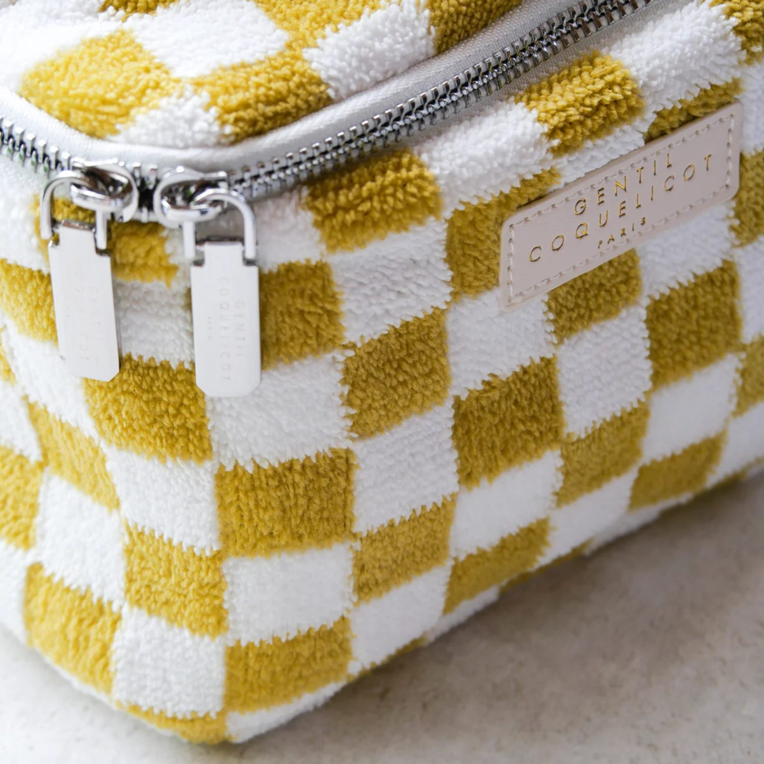 Vanity éponge damier – Ocre – Image 3