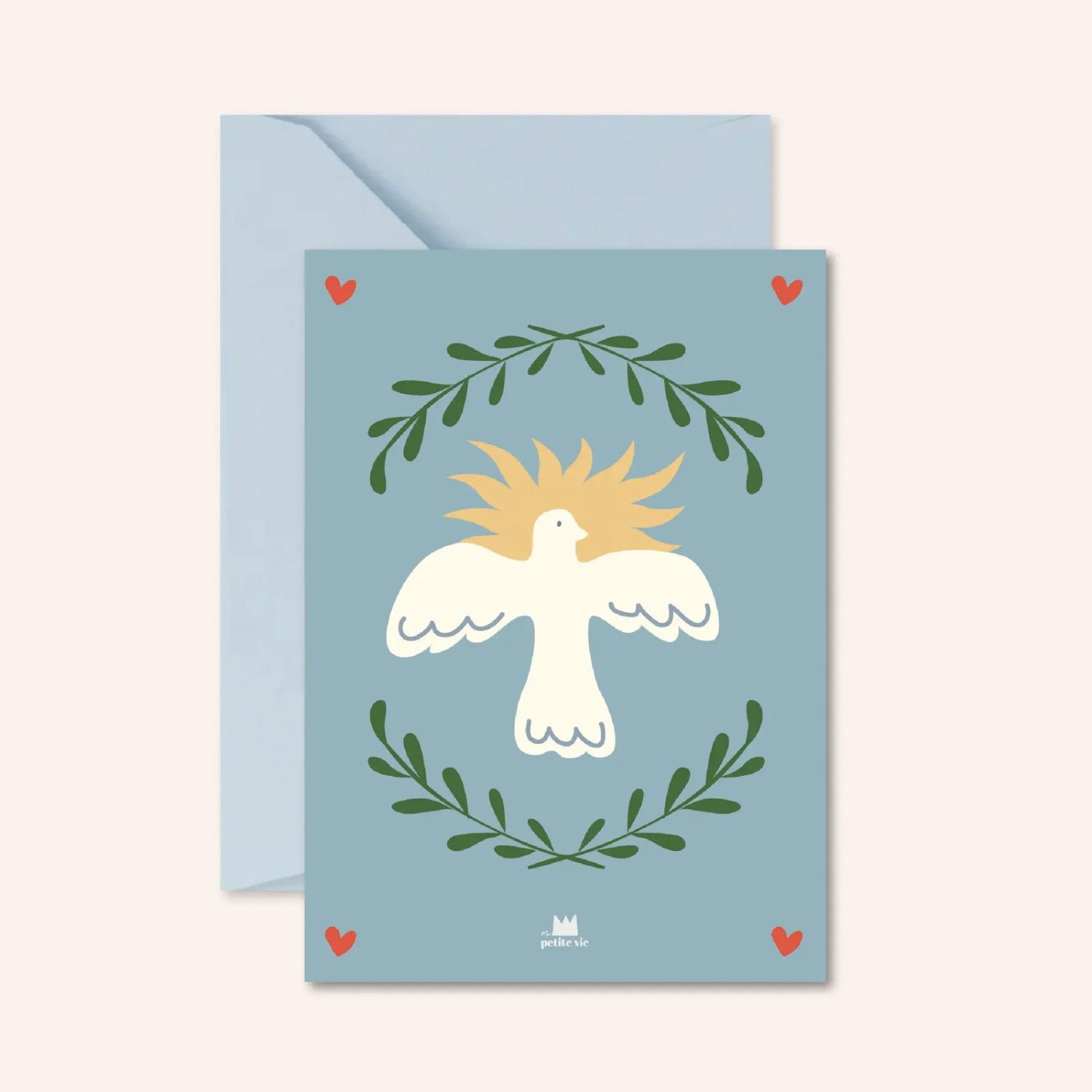 Carte Baptême ou Communion – Oiseau Soleil