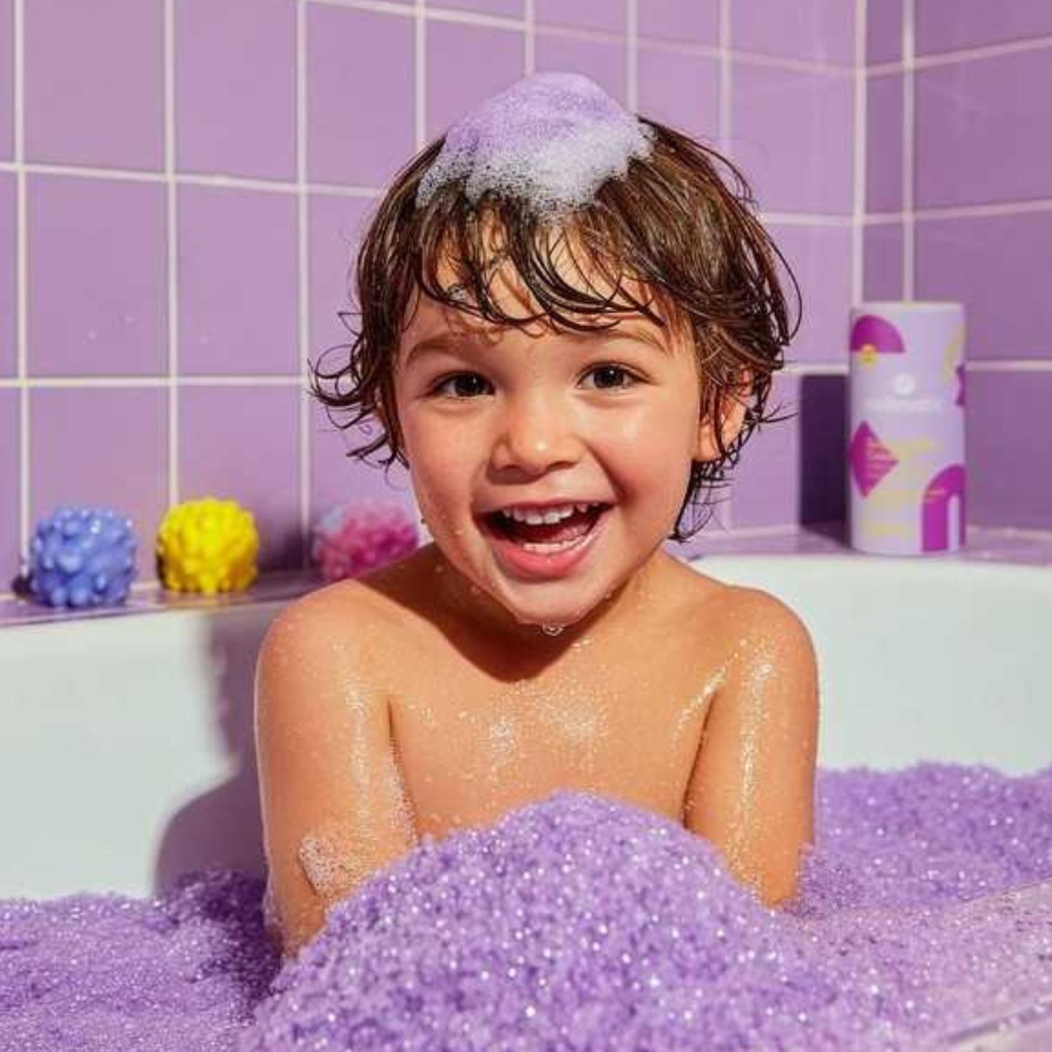Sels de bain colorés – Violet Fruits rouges 250g – Image 2