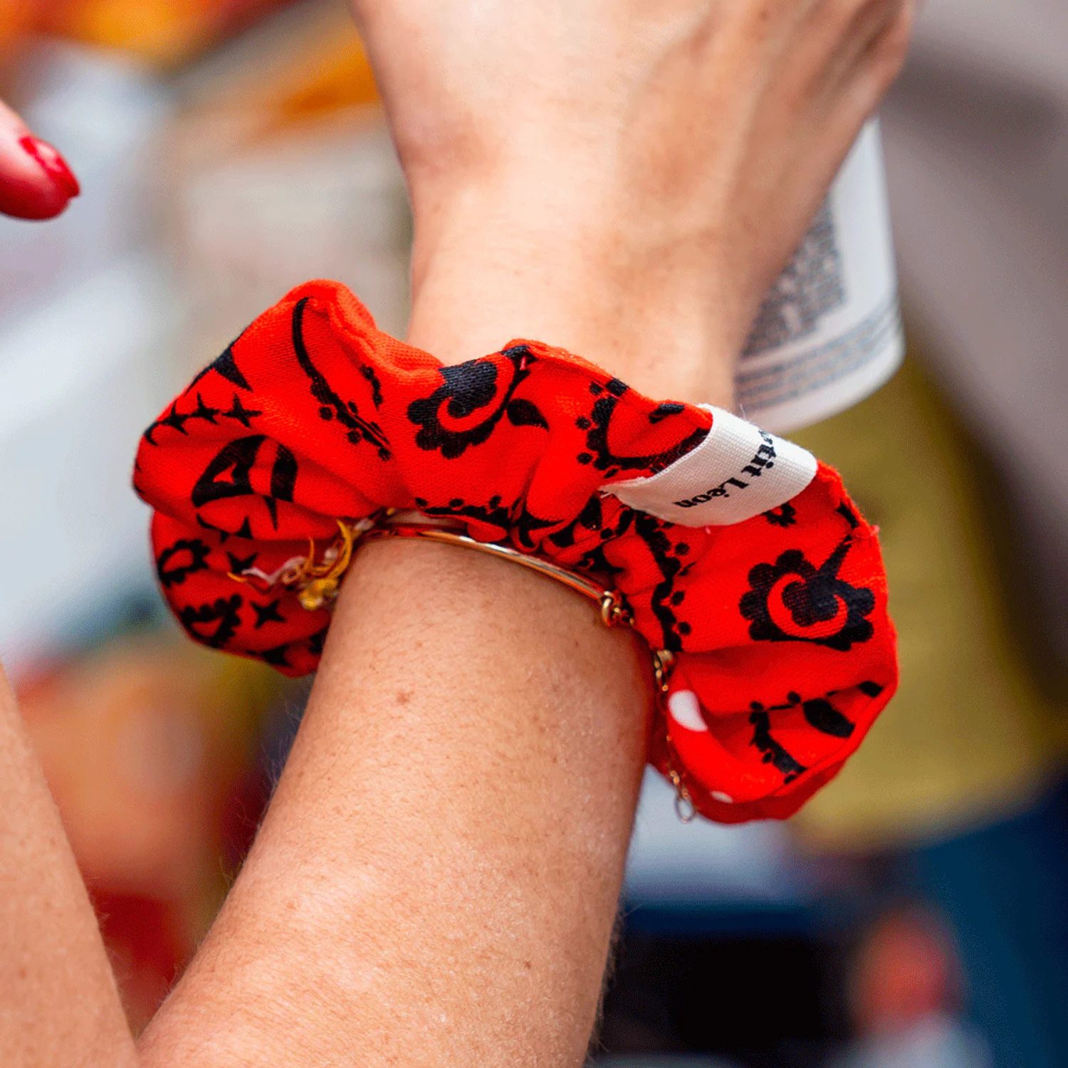 Chouchou en gaze de coton – Bandana Rouge