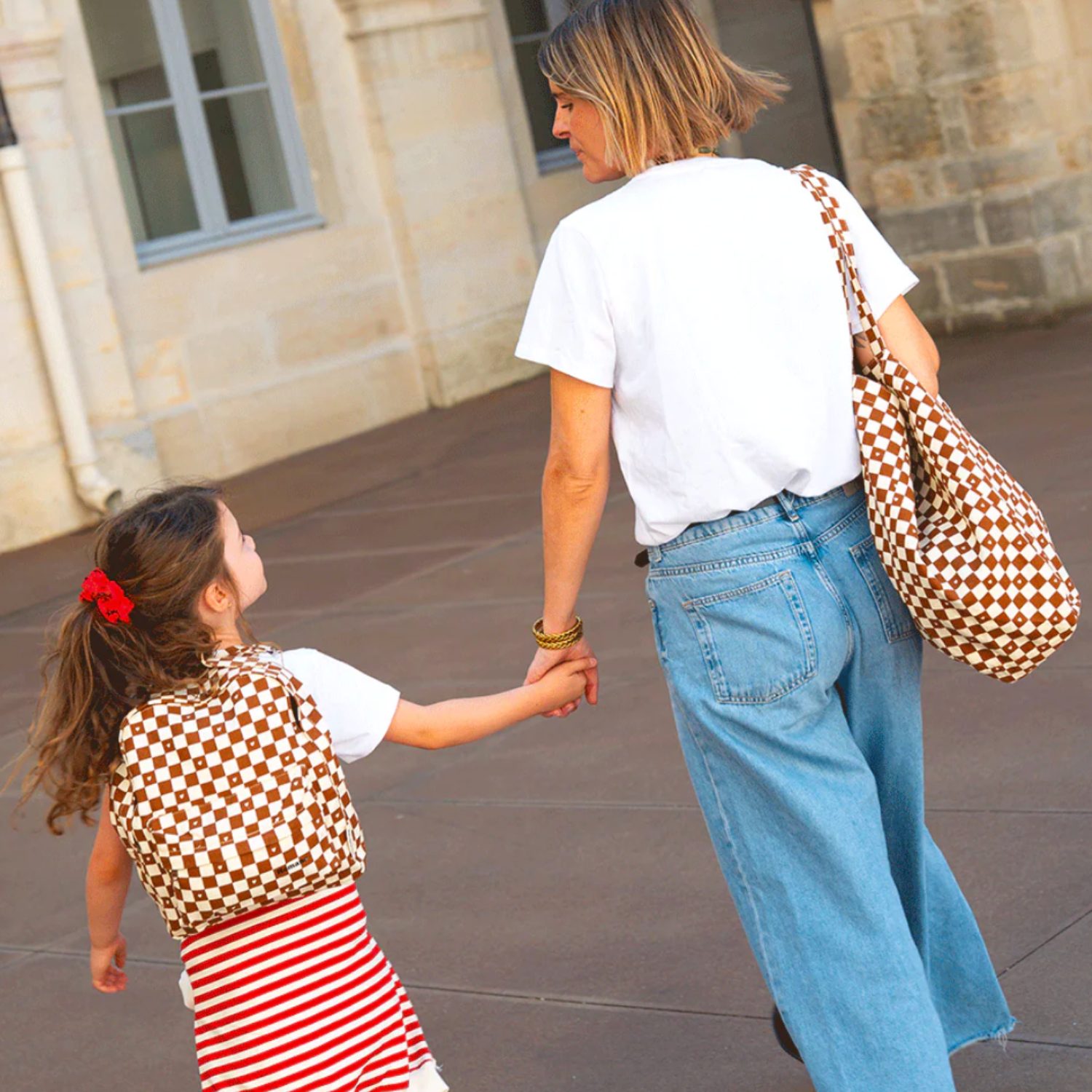 Sac à dos damier coeur – Image 3