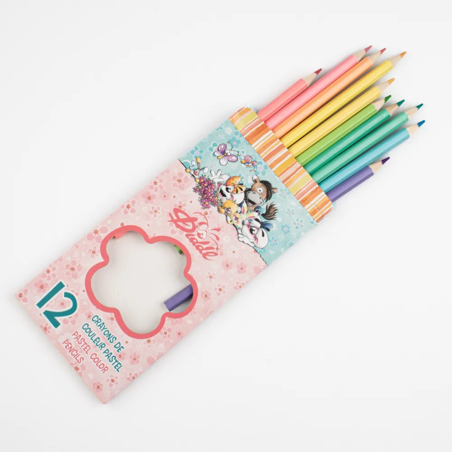 Boîte de 12 crayons de couleur pastel Diddl – Image 2