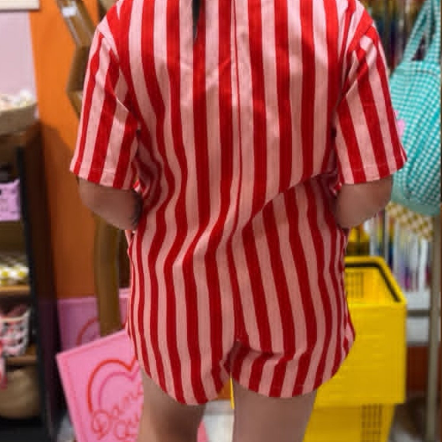 Combishort stripes - Rose & Rouge – Image 3