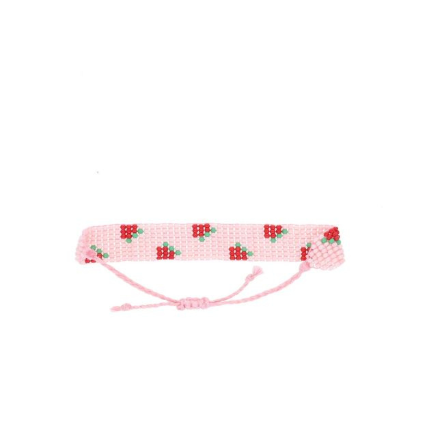 Bracelet en perles tissées - fraises – Image 2