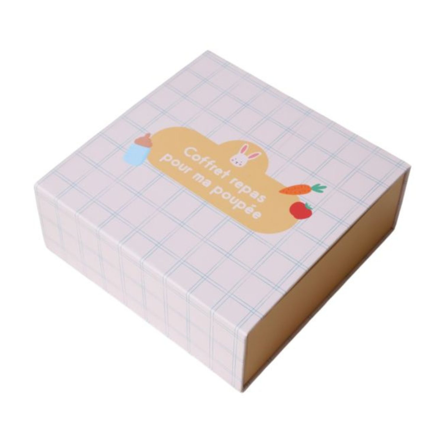 Coffret accessoires repas pour poupée en bois – Image 2