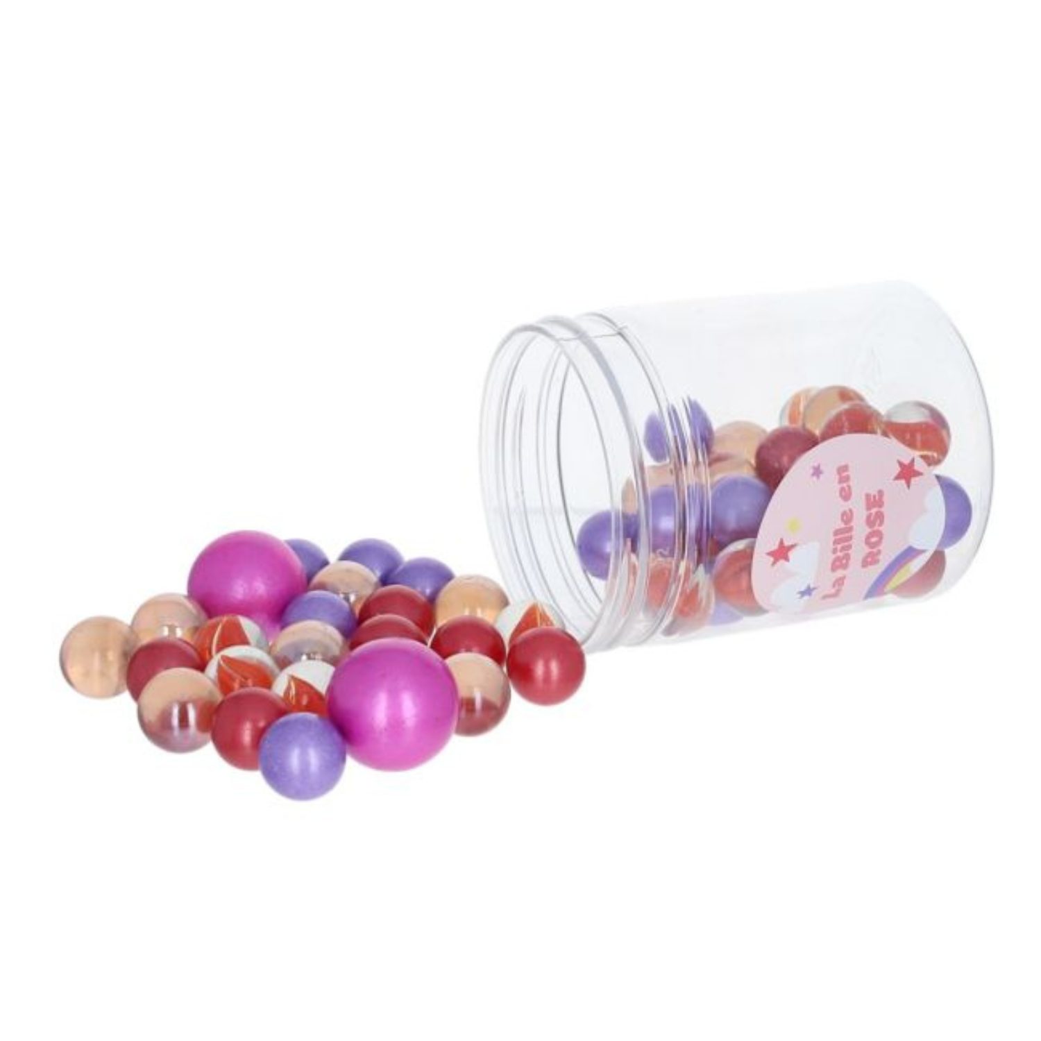 Boîte de 54 billes en verre – La Bille en Rose – Image 2
