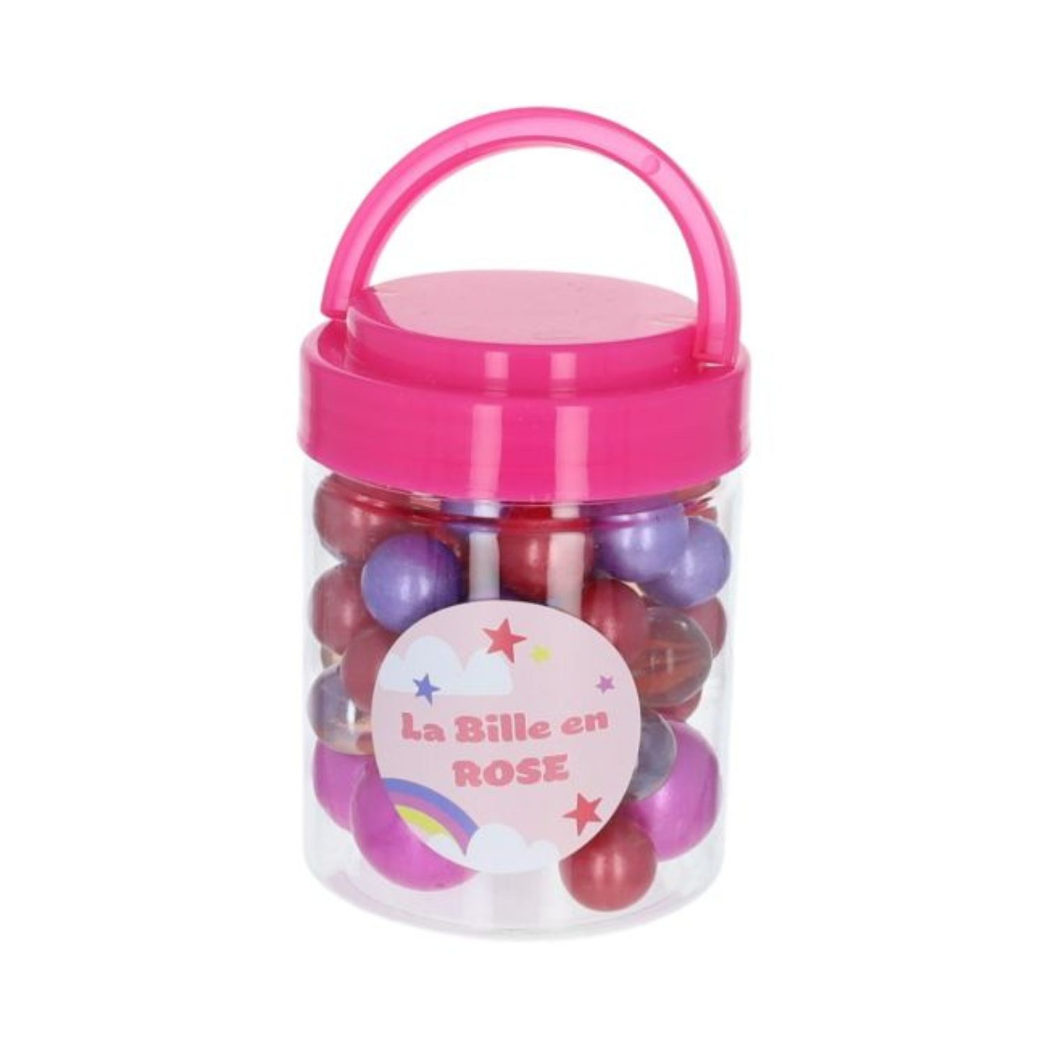 Boîte de 54 billes en verre – La Bille en Rose