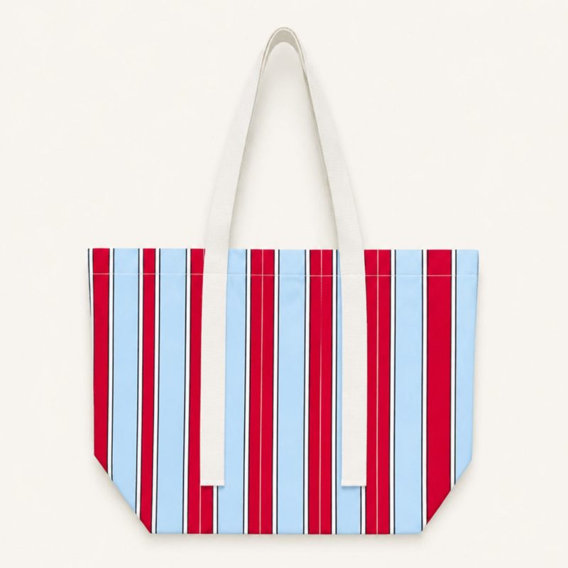 Cabas stripes Bleu & Rouge