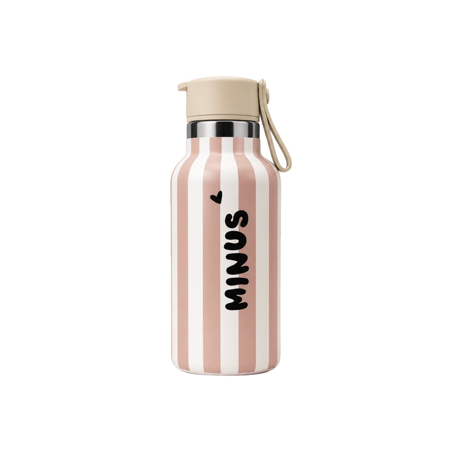 Gourde stripes vieux rose