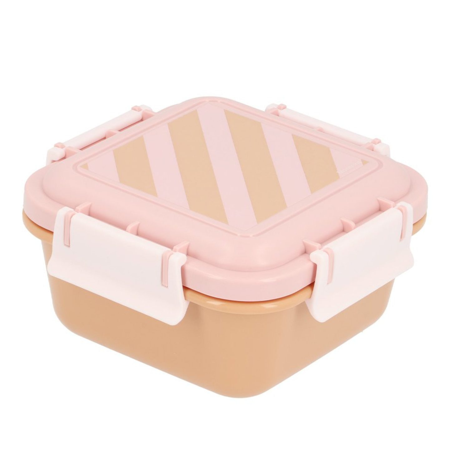 Boîte à goûter Stripes pêche